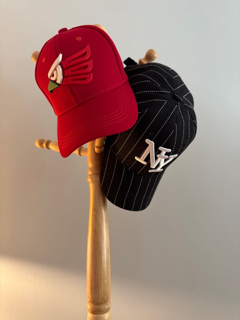 Red Embroidered Logo Baseball Cap - Women Accessories Hats